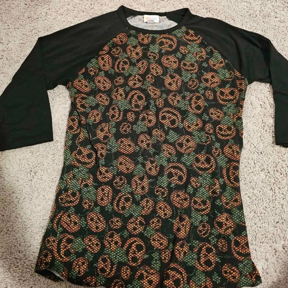 Halloween Pumpkin Raglan Shirt LulaRoe Randy XS